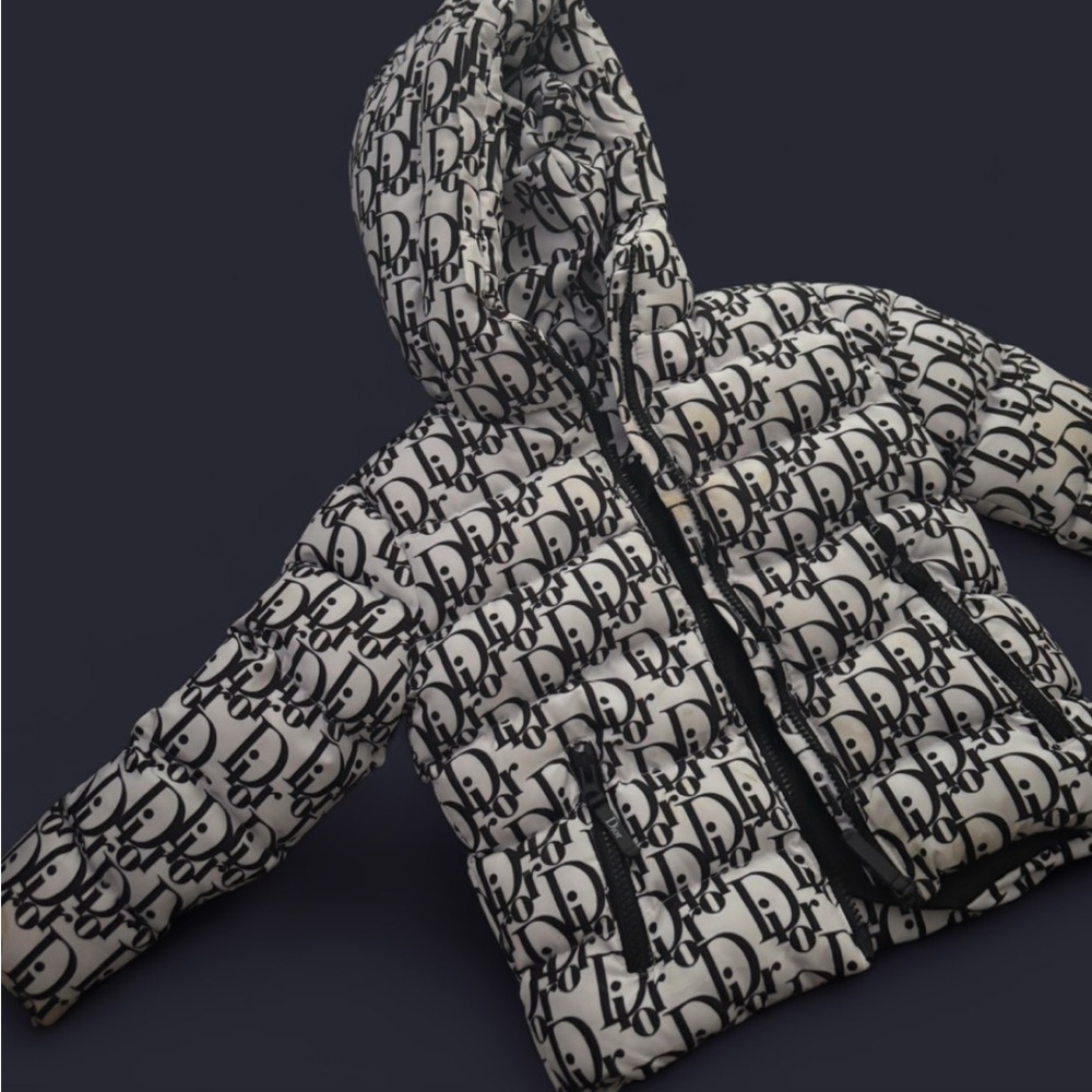 Toddler Dior Black and White Puffer Jacket